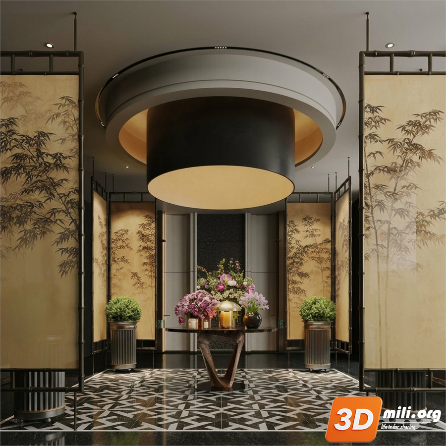 Lobby Decoration Skp Files 